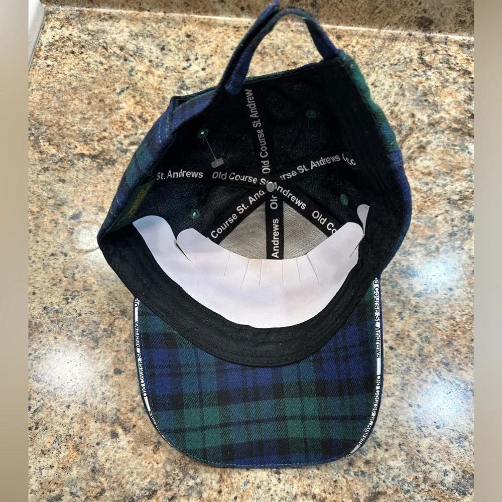 Vintage St. Andrews Old Course Golf Hat Plaid Tartan Wool NWOT New - Picture 2 of 6